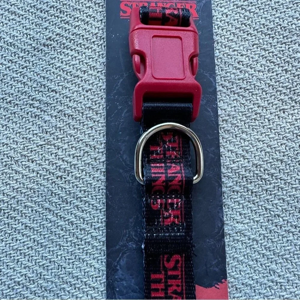 STRANGER THINGS Dog Collar Size Large NWT Gift Black Puppy Netflix Adjustable